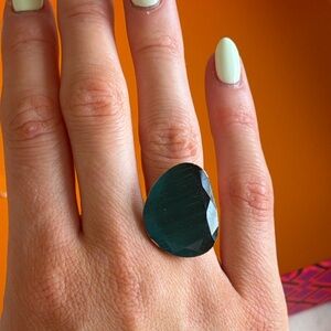 Elegant Teal Statement Ring